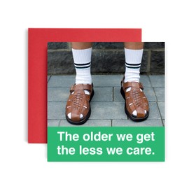 Huxters Funny Birthday Card for him– The Older We get - Birthday Cards for men– Thick Eco-Friendly Paper – Hilarious Birthday Cards for Men – Card for Dad and Men Friend – 148mm…