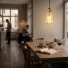 Kellarosses ST64 Incandescent Edison Bulbs 60W 6-Pack, 2200K Warm Amber