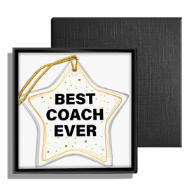 Coach Ornament Gift, Coach Trainer Appreciation Gifts Keepsake Christmas Ornaments Thank You Gifts for Football Cheer Soccer Coach Team Fitness Instructor Birthday Retirement Gifts, Best Coach Ever