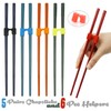 5 Pairs Chopsticks and Chop stick Helpers Set, Plastic Hinges