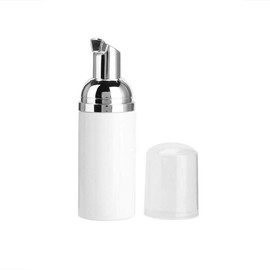 Dming BPA FREE Pack of 8 Plastic Empty Foam bottle Travel Foaming Soap Dispenser Mousse Container Mini size 1Oz（30ml） (silver+white)