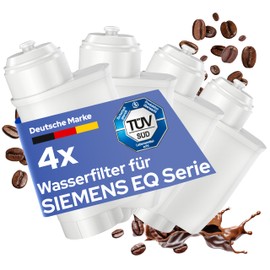 MILUX [Set of 4] Water Filter Suitable for Brita Intenza for Siemens EQ Series - for Siemens EQ6, EQ9, EQ500 & EQ700 Fully Automatic Coffee Machines - Fits Siemens Brita Intenza Water Filter - TÜV