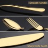 Briout Gold Silverware Set, 20 Piece Golden Cutlery Set Service