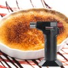 Fackelmann Küchengasbrenner, Flambierbrenner, Feuerzeug mit breitem Standfuß (Farbe: Schwarz/Rot/Silber), Menge: