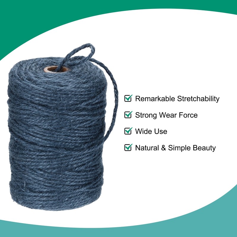 MECCANIXITY Natural Jute Twine String 328ft x 3mm Long Strong