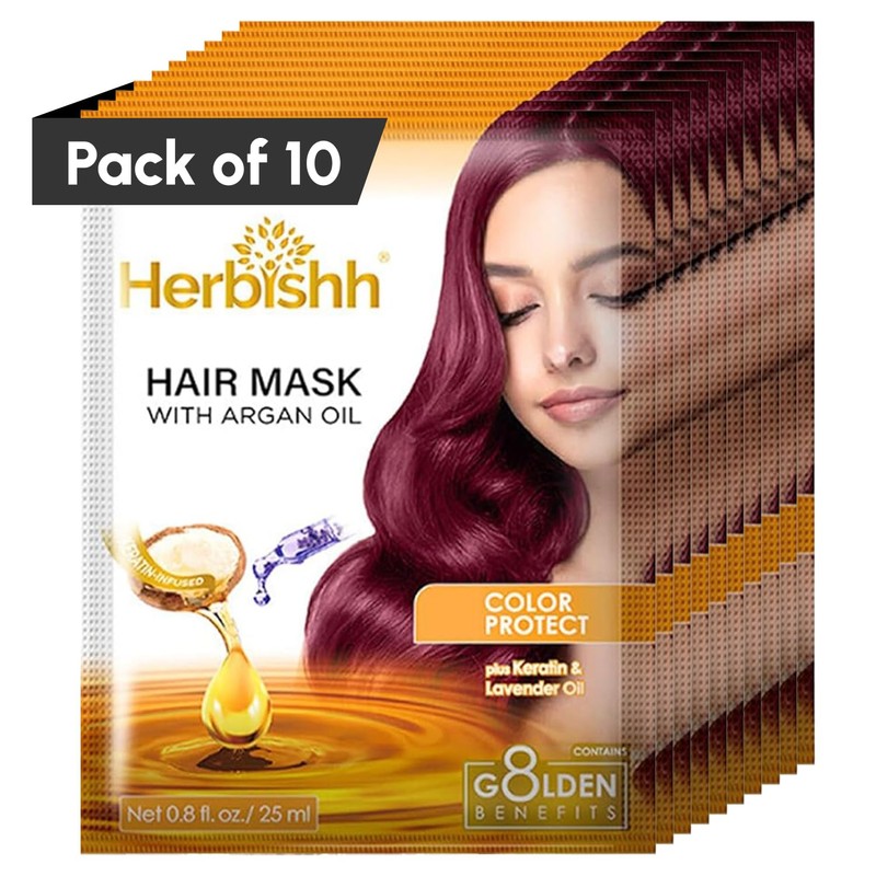 Herbishh Argan Hair Mask - Deep Conditioning & Hydration Pouches