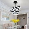 O'NEELDY Modern LED Chandeliers Adjustable Hanging Black Pendant Light Fixture