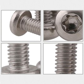 BOZONLI Rounded Head Screws Torx M2.5 - Hexalobular Machine Screws Stainless Steel Round Head Screws M2.5 x 8 mm Pack of 100