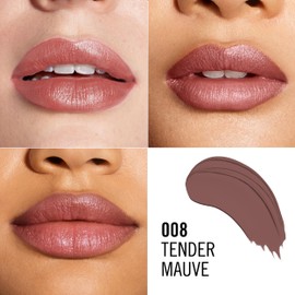 Rimmel Lasting Finish Lipstick by Kate - Up to 8 Hours of Intense Lip Color with Color Protect Technology and Exclusive Black Diamond Complex - 008, .14oz