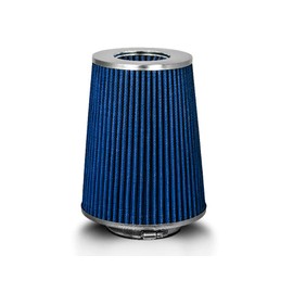 BLUE 4" 102 mm Inlet Truck Air Cone Replacement Performance Washable Clamp-On Dry Air Filter (8" Tall)