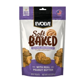 Evolve Soft Baked with Real Peanut Butter Recipe Dog Biscuits, 8 oz.