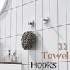 KOKOSIRI Robe Hooks for Bathroom Chrome Kitchen Hooks Hanging Hand