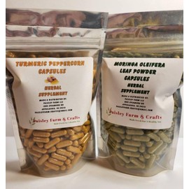Turmeric Peppercorn and Moringa Leaf Capsule Combo Pack - 300 Each
