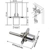 CL-Lin 2 Piece Drawer Lock Silver Plunger Lock with Key