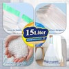OKKEAI Bin Liners 15L White with Handle Small Bin Bags