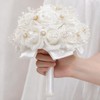 Wedding Bouquets for Bride and Bridesmaid, Fabric Cloth, 9" D