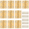 10PCS Mini Solid Brass Hinge Jewelry Box Cabinet Drawer Butt