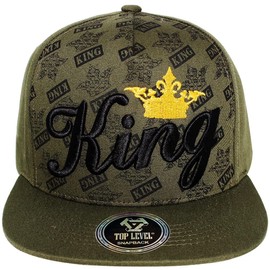 4350 DISTRICT Men's Adjustable Cotton Snapback Cap 6 (N21KNG06 Olive)