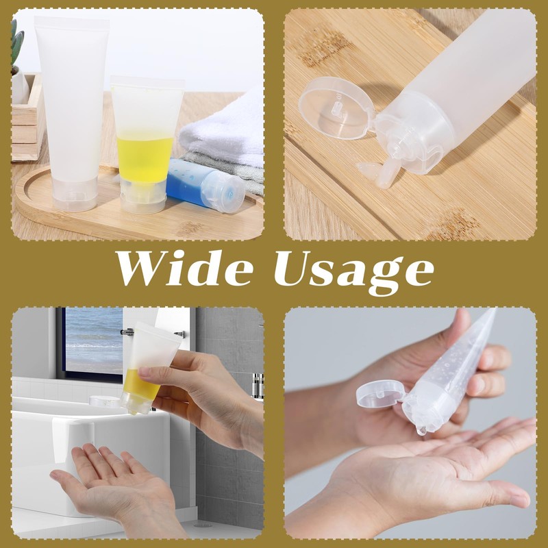 Classicseali 6pcs Travel Toiletries Bottles, Refillable Leak-Proof Travel Toiletry Bottles,