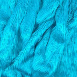 Faux Fur Fabric | Soft, Fluffy Craft Fur Fabric for Sewing, Upholstery, Costumes | 36" x 60" | Vegan Faux Fur, Material for DIY Projects, Plush Toys (Turquoise, One Yard)