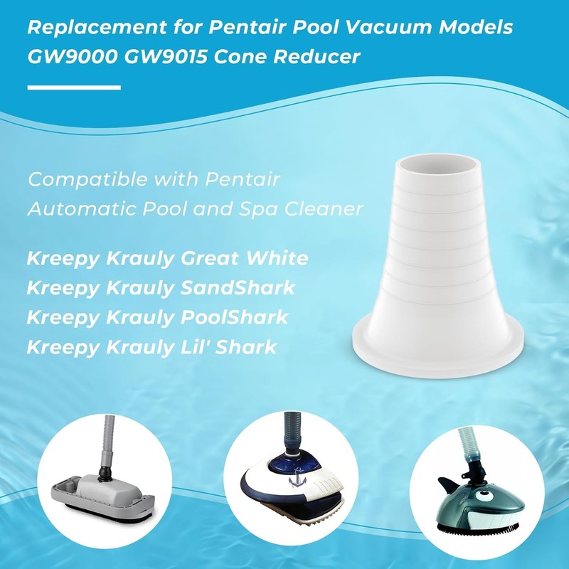 GW9000 GW9015 Cone Reducer Compatible with Pentair Kreepy Krauly Great