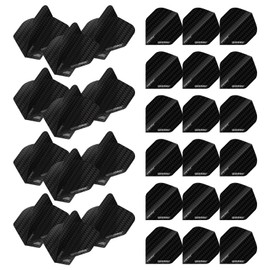 WINMAU Prism Delta Black V Design Standard Extra Thick Dart Flights - 10 sets per pack (30 dart flights in total)