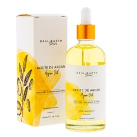 Real Earth Stories Argan Oil and Naturally Cold Pressed for Hair, Nails, Beard, Stretch Marks and Anti-Loss Treatment 100% Pure 100ml (Pack of 1)