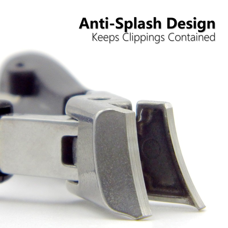 Qgond Wide Jaw Anti-Splash Slanted Nail Clipper – Extra Sharp
