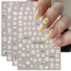 JMEOWIO 3D Nagelsticker Blumen Nail Art Sticker Selbstklebend Nagelaufkleber 5D