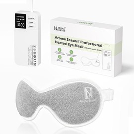 aromaseason Aroma Season Professional Heated Eye Mask for Dry Eyes, 3000mAh Cordless Warm Eye Compress for Stye, Blepharitis, Rechargeable Electric Eye Heating Pad for MGD, Included Hygienic Eyelid Sheets