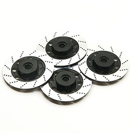 1 Set 4 Pcs Aluminum Brake Disc Brake Disc Kit for Racing Car Sakura D4 AWD/RWD, Black