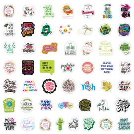 100 PCS Motivational Quote Stickers, Aesthetic Positive Decal Stickers Waterproof Vinyl Stickers, Motivational Words Stickers, for Laptop Scrapbook Journal Skateboard Suitcase Phone Bike