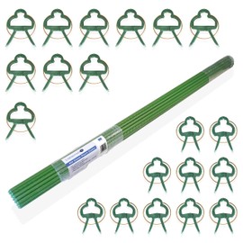 Lisbarnett DC - 4ft Garden Plant Stake - 25-Pack Tall Metal Support Stakes for Plants, Tomato Gardening