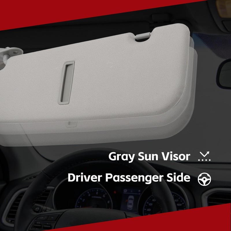 Gray Sun Visor Compatible with Velos TER 2012-2015 852202V140TX