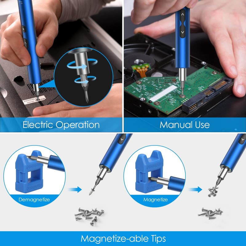 AMIR Electric Screwdriver for PC Building, 28 IN 1 Small