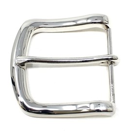 BC Belts 1.5" (38-40mm) Heavy Duty Metal Belt Buckle Single Prong (Shiny Silver)