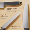 Kitchen 15-Piece Kitchen Knife Set,Sharpener Wooden Block,Serrated Steak Knives,Black