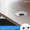 4 Pack 60mm Desk Grommet Kit,Desk Cable Grommet for Management