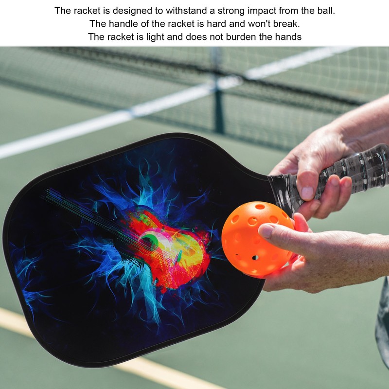 Pickleball Set 2 Rackets 4 Balls 1 Racket Bag Glass