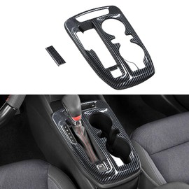 INTGET Center Console Gear Panel Cover for 2024 2025 Chevy Trax Accessories Carbon Fiber Middle Console Water Cup Holder Cover for Chevy Trax Interior Accessories(Carbon Fiber, Gear Shift Panel Cover)