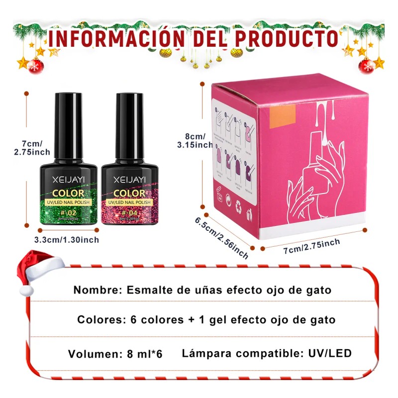 Brillo Reflectante 9d Esmalte Ojo Gato Gel Ojo Gato Diamante
