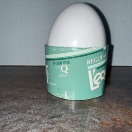 L'EGGS Pantyhose Size Q GREY  Sheer Toe Regular New Old Stock