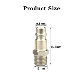 Luoyuanjia 10 PCS Air Line Connectors Durable Air Line Coupler Male Thread Quick Release Connectors Air Compressor Couplings Plug 1/4" BSP Hose Fittings for Air Line