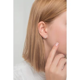 SOFIA MILANI - Women's Earrings 925 Silver - Twisted Circle Stud Earrings, Sterling silver, No Gemstone