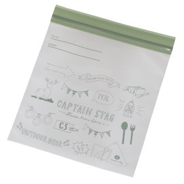 キャプテンスタッグ(CAPTAIN STAG) 冷凍保存 フリーザーバッグ ダブルジッパー Mサイズ 40枚 グリーン UW-2044