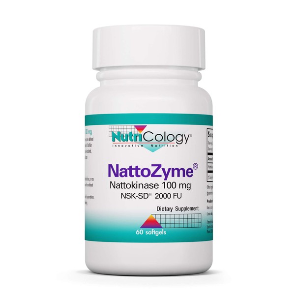 Nutricology NattoZyme 100 mg Nattokinase NSK-SD - Cardiovascular/Circulatory Health - 60 Softgels