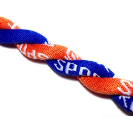 Sport Ropes Double Titanium Necklace (Blue/Orange, 22")