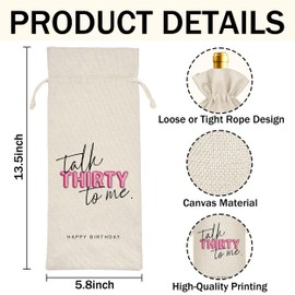 Funny 30th Birthday Gifts Wine Bag for Women, 30th Birthday Party Supplies and Decorations - Happy Anniversary Wine Bags for Her or Him Gifts for Women Her Girlfriend Sister (B03)