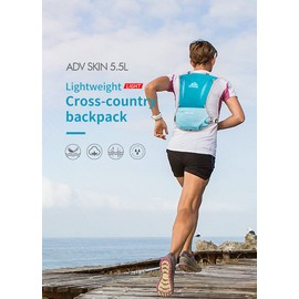 5L Ultralight Hydration Backpack with Hydration Bladder 1.5 L or 500 ml Bottle Running Backpack for Men and Women, Lightweight Running Backpack for Running, Marathon, Cycling (Navy Blue + 500 ml