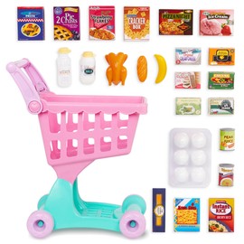 Battat – Play Circle – Shopping Cart – Toy Food – Play Kitchen For Toddlers – Pretend Play – Shopping Day Grocery Cart – 2+ Years